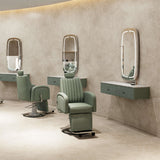 Station de miroir en acrylique vert AG7077