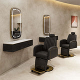 Silla de barbero negra AG5362