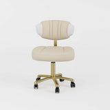 Taburete de belleza color crema AG3049