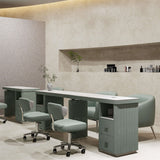 Taburete de belleza verde AG3049