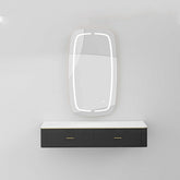 Black Acrylic Mirror Station AG7077