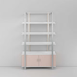 Estantería de productos para salón de belleza de color rosa AG1823