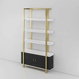 Estantería de productos para salón de belleza negra AG1823