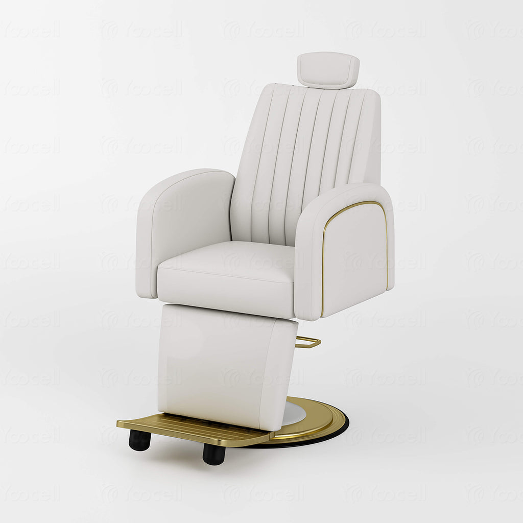 Salon Chair For Makeup Studio White Barber Chair AG5362