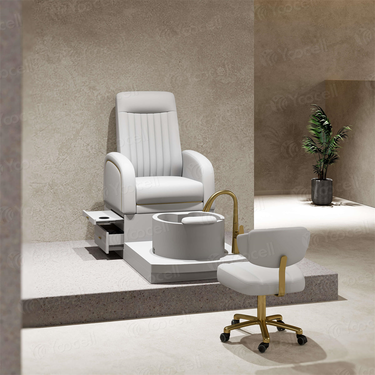 Chaise de pédicure blanche AG1087