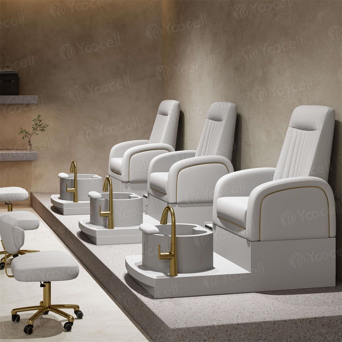 Chaise de pédicure blanche AG1087