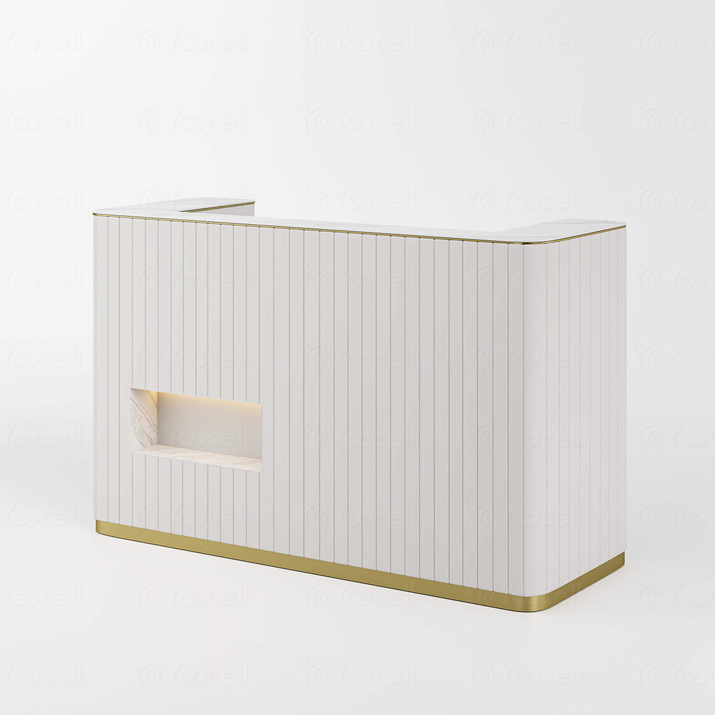 Yoocell | White Waiting Reception Desk – Modern, Sleek, and Functional  Front Desk Furniture – YOOCELL, image size:1024x1024