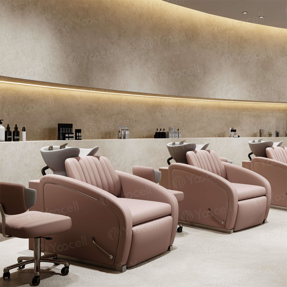 Chaise rose délavée AG8249