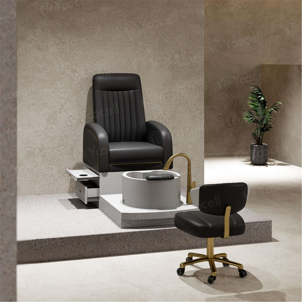 Chaise de pédicure blanche AG1087