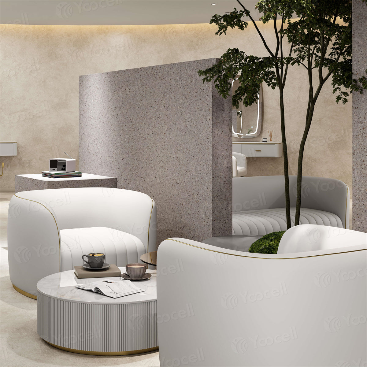Salle d'attente rose AG3112