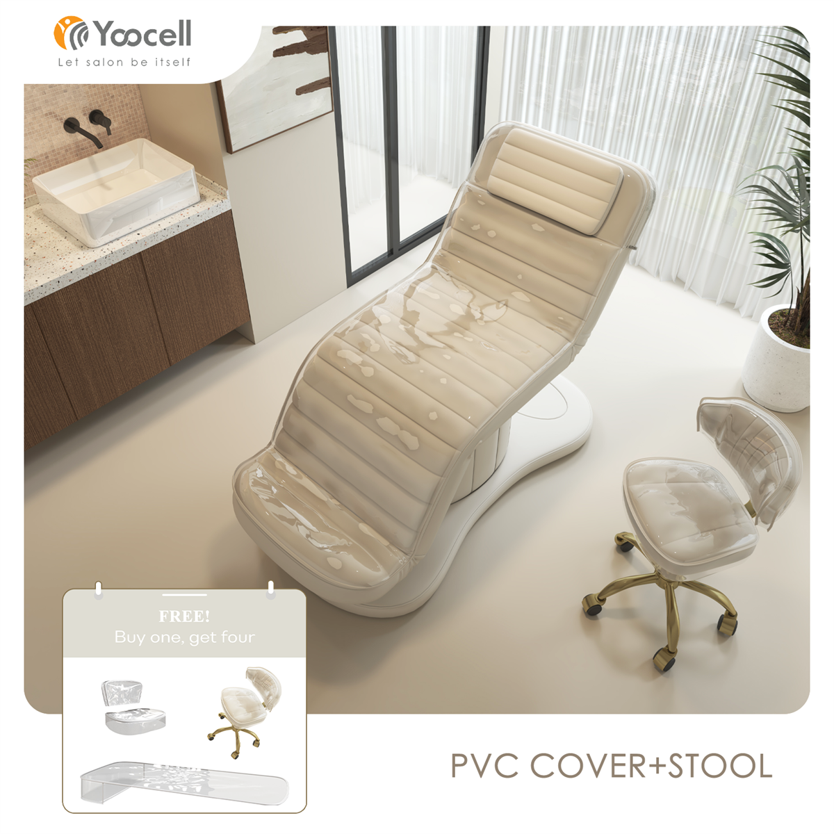 Cama de belleza blanca AG1206