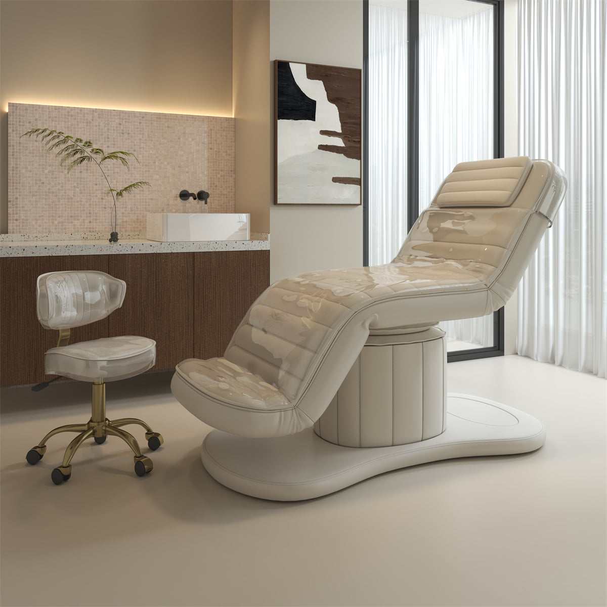 Cama de belleza blanca AG1206