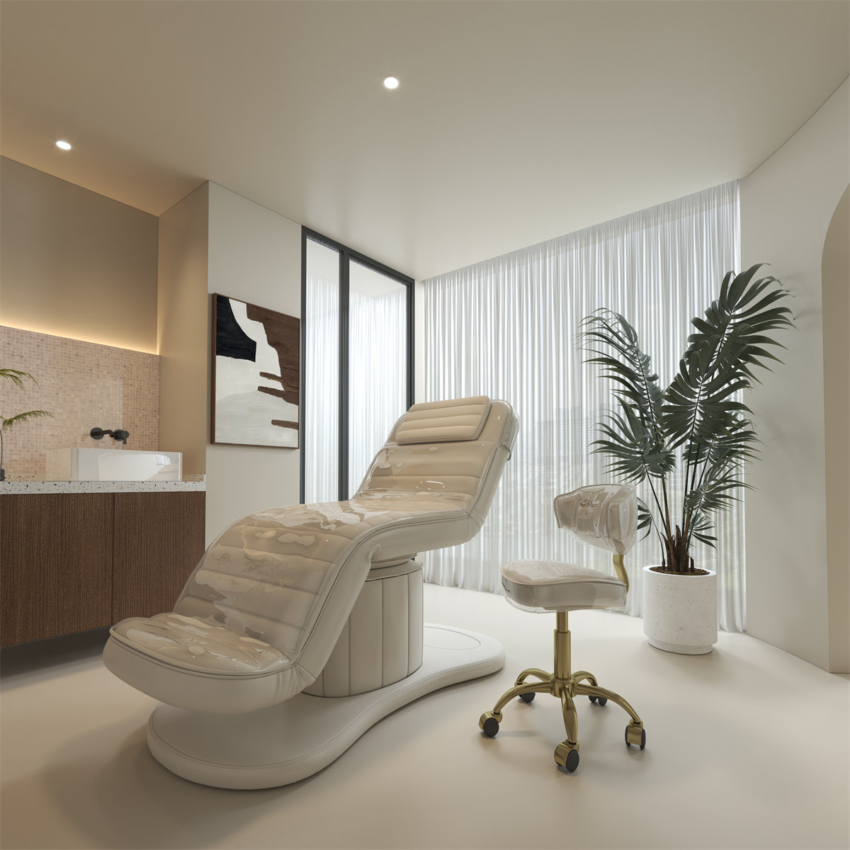Cama de belleza blanca AG1206